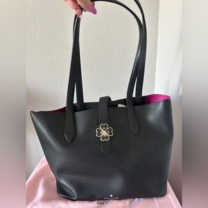 Kate Spade Black and Pink Tote Bag with Structured Design